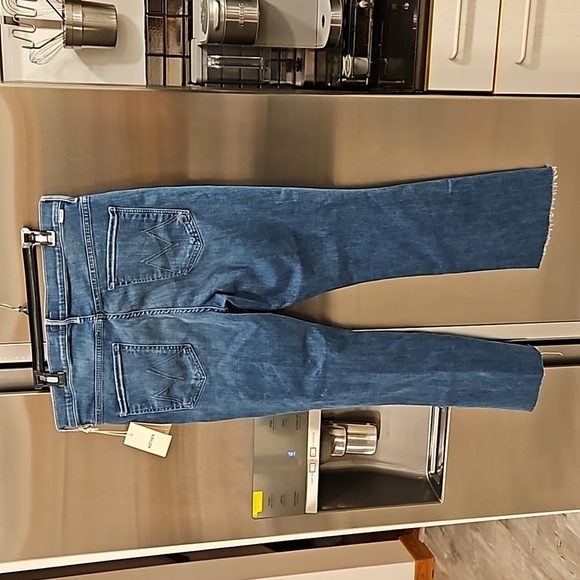 💕MOTHER💕 The Insider Crop Step Fray Jeans ~ Wish On a Star 34 NWT - Picture 10 of 16